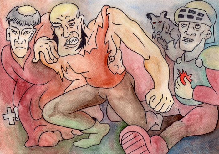 Из х\м "Средневековый бродяга"