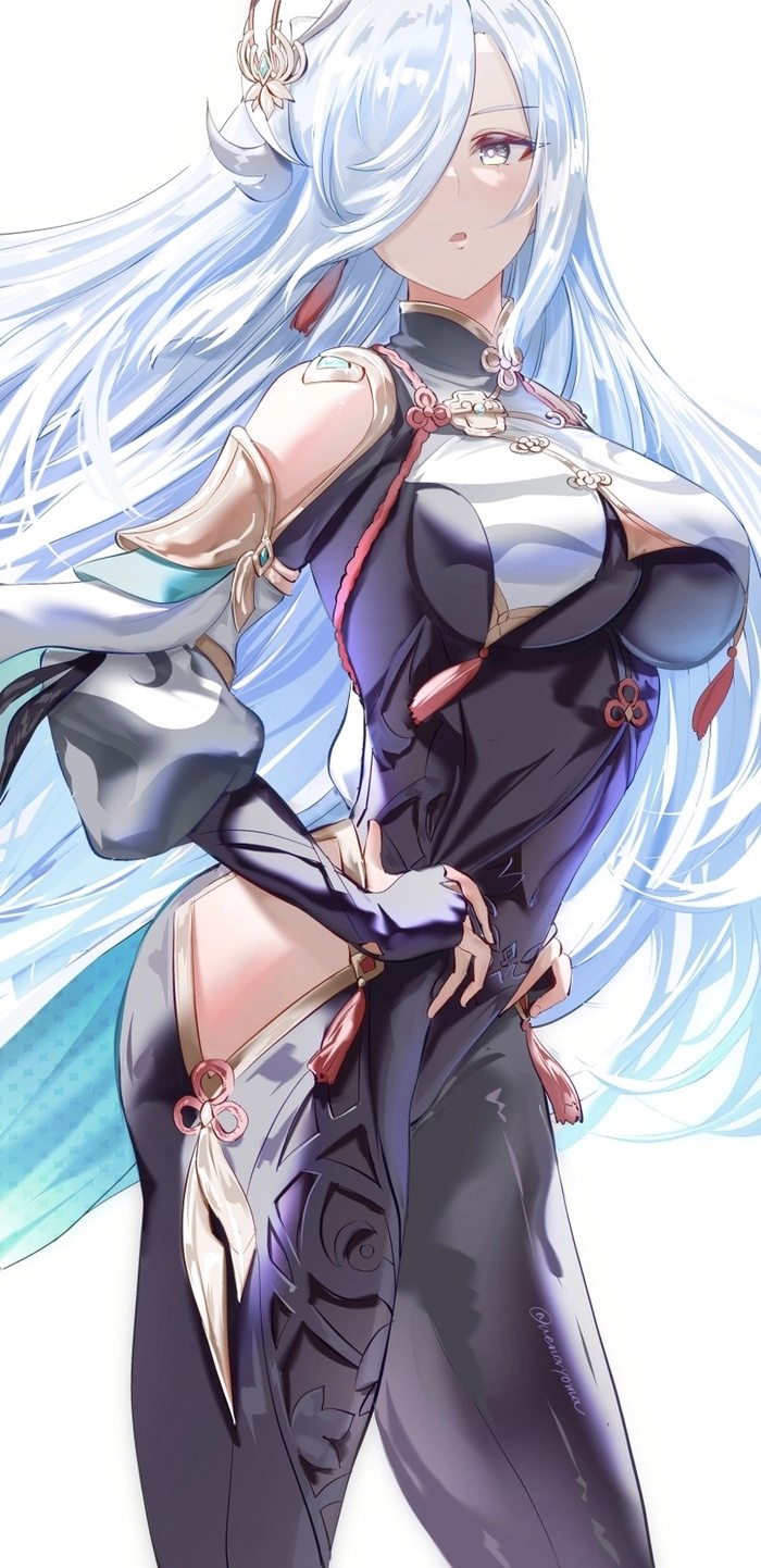 Shenhe , Anime Art, Genshin Impact, Shenhe (Genshin Impact), 