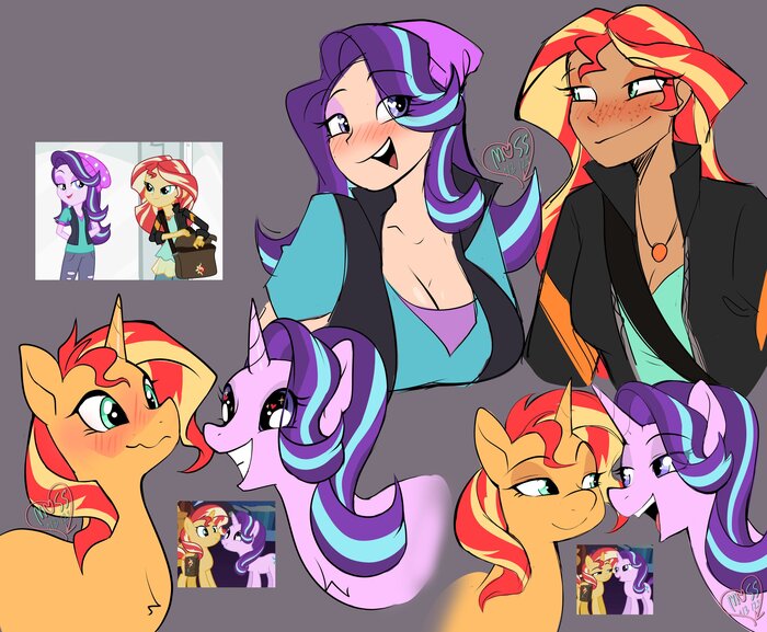 ,  My Little Pony, Equestria Girls, Ponyart, Sunset Shimmer, , Starlight Glimmer, 