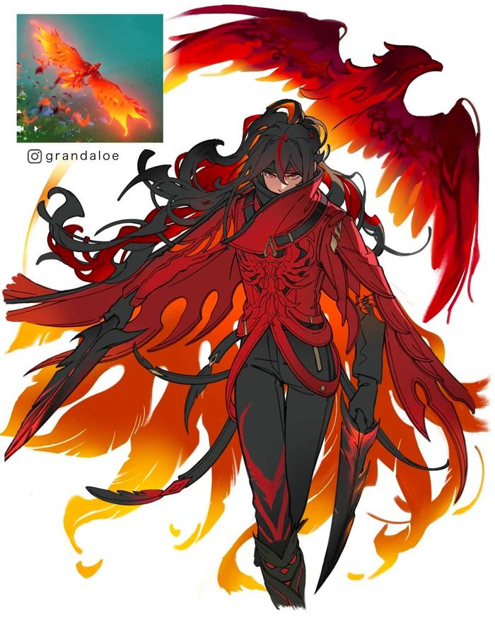     Grandaloe , Anime Art, Genshin Impact, ,   ,  , Diluc (Genshin Impact), 