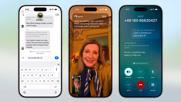 Функция "Live Translation" переводит входящие сообщения, аудио и видеозвонки