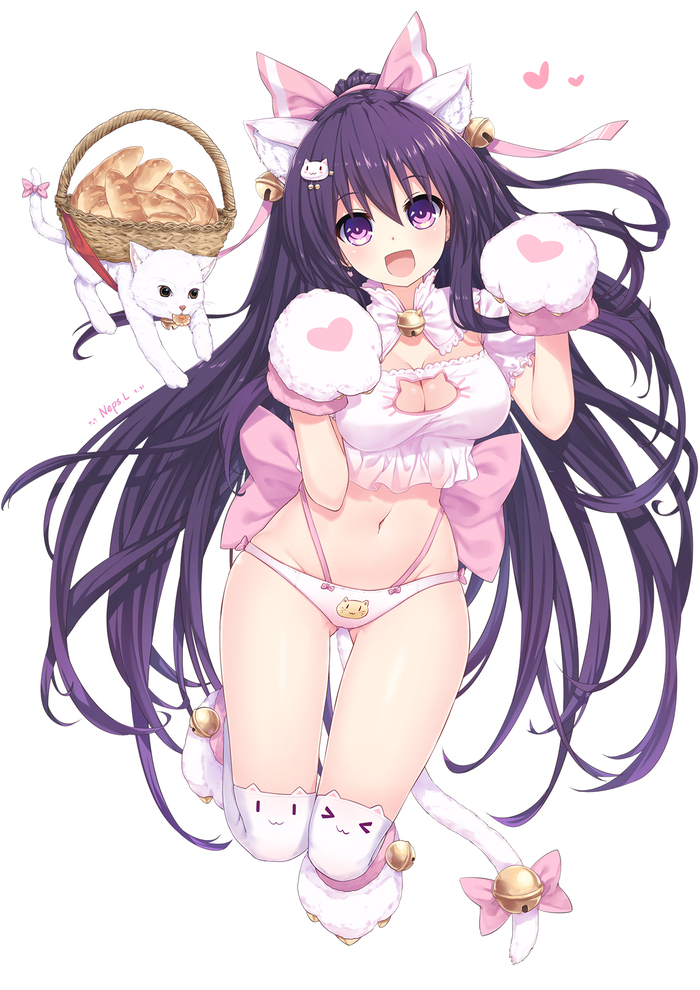 Neko Tohka Anime Art, , Date a Live, Yatogami Tohka, , Pixiv, 