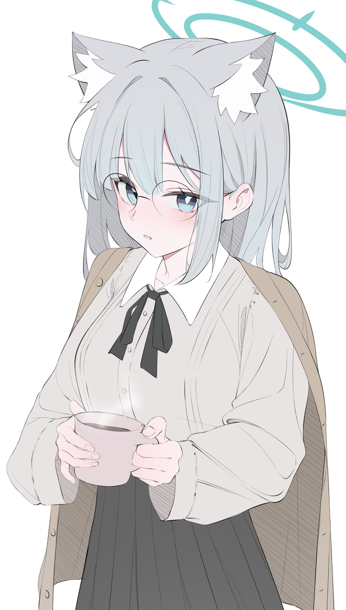  Blue Archive, Sunaookami Shiroko, , , , , Anime Art, Animal Ears,  , 