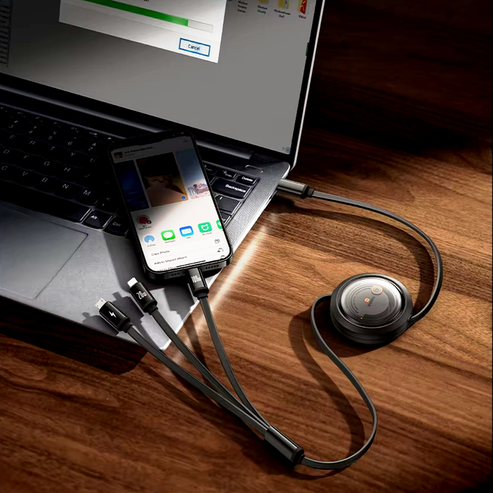 Выдвижной кабель 3 в 1