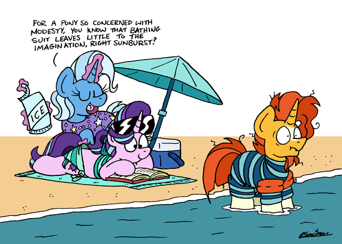     My Little Pony, Ponyart, MLP Edge, Starlight Glimmer, Trixie, Sunburst, Bobthedalek