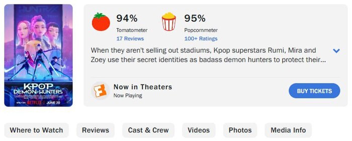 K-Pop Demon Hunters   ,       95%   Rotten Tomatoes , Netflix,  , K-pop, ,  