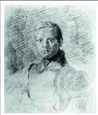 Портрет юноши. Бумага, итальянский карандаш. 243 х 18,5. ГТГ