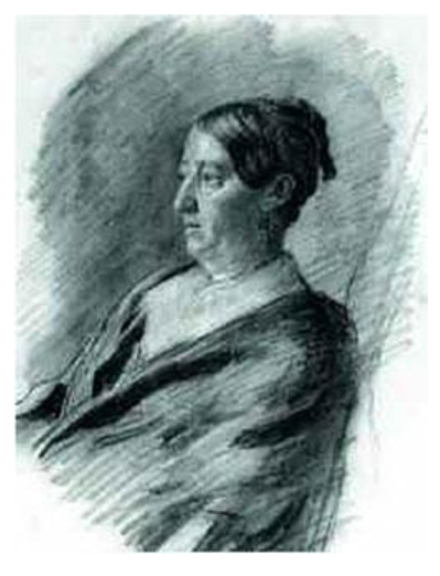 Женский портрет. Бумага, итальянский карандаш. 26,6 х 18,6. ГТГ