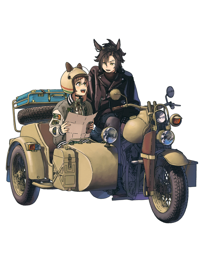         ,    ... , Anime Art, Uma Musume Pretty Derby, Fine Motion, Air Shakur, Animal Ears, , 