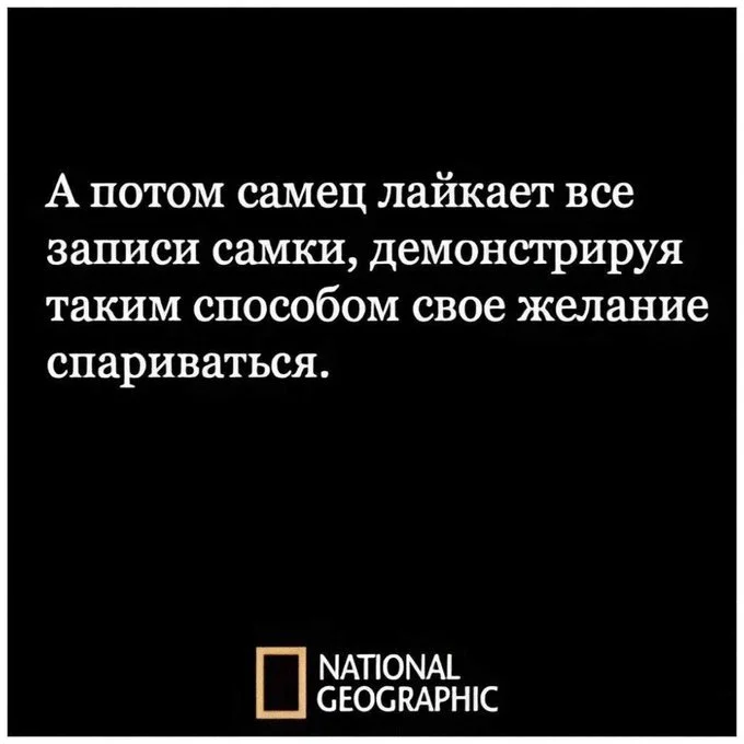 Preferably in Drozdov's voice - Picture with text, The national geographic, Humor, Male, Like, Female, Men and women