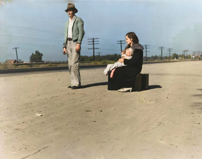 Подборка интересных и необычных фотографий из США. 20 раскрашенных фотографий ХХ века. Часть 23 20 век, Историческое фото, Старое фото, Фотография, США, Колоризация, Длиннопост