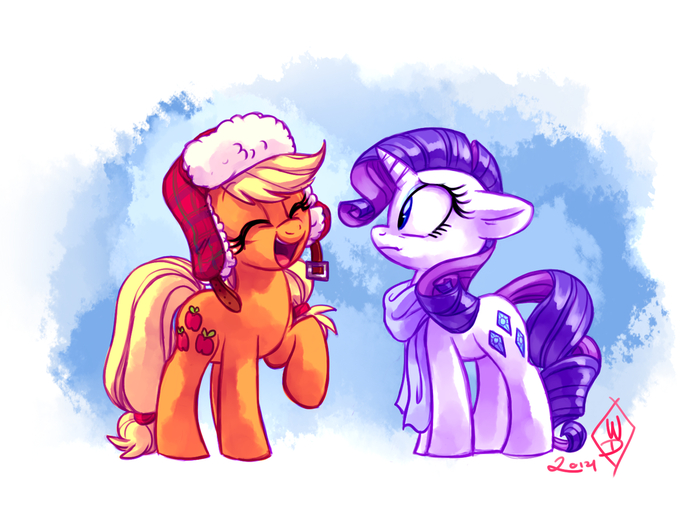 - - --..     My Little Pony, Ponyart, Applejack, Rarity, 