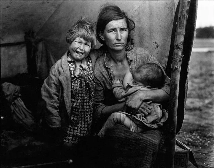 Великая депрессия глазами фотографа Доротеи Ланж История (наука), США, Фотография, Черно-белое фото, Историческое фото, 20 век, Длиннопост