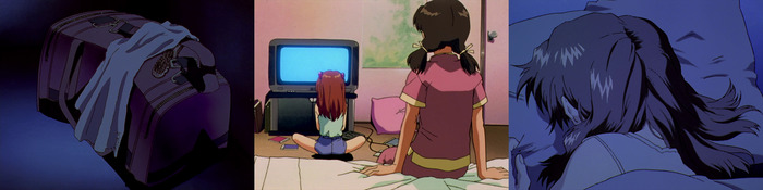 Аска дома у Хикари. Играет в приставку, чтобы спрятаться от экзистенциальной боли и ужаса. Но помогает не очень -- она плачет в подушку и жалуется подруге.