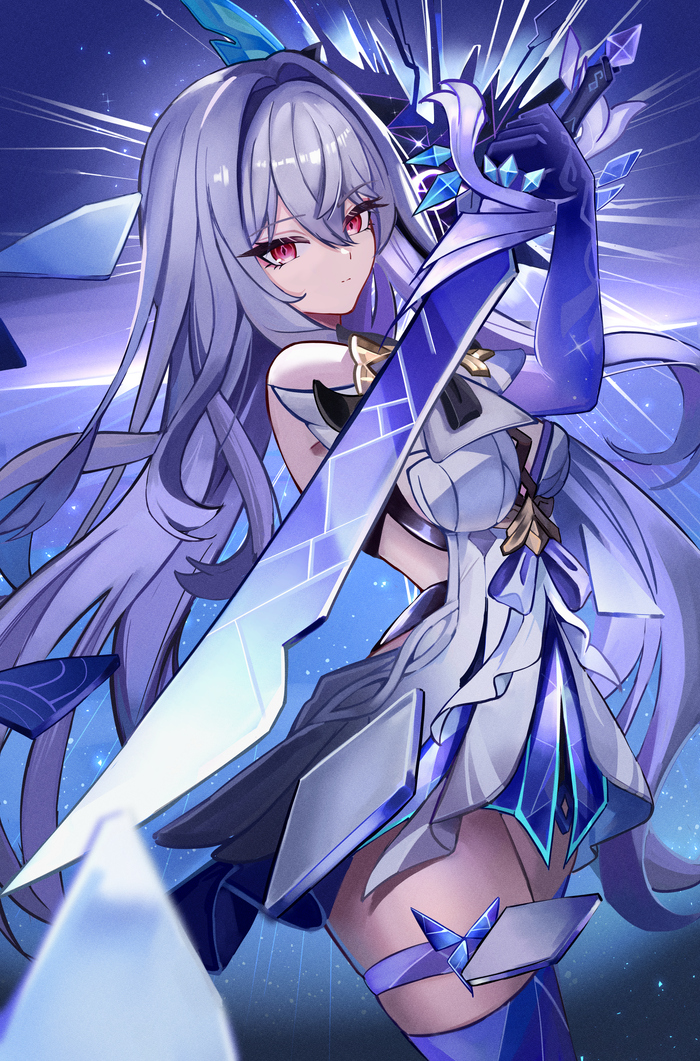  , Anime Art, Pixiv, Genshin Impact, Skirk (Genshin Impact)