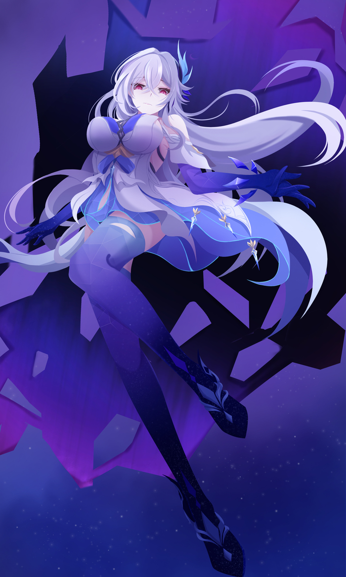  , Anime Art, Pixiv, Genshin Impact, Skirk (Genshin Impact)