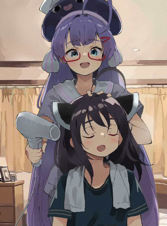  , Anime Art, Voiceroid, Tohoku Kiritan, Otomachi Una