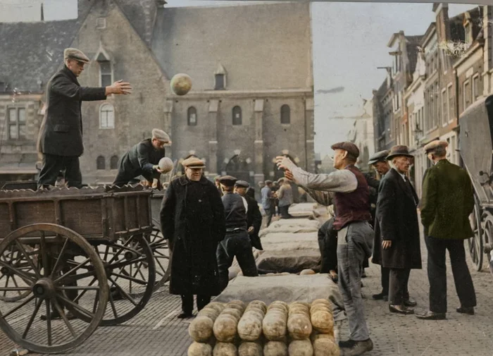 Осколки истории: Интересные и редкие ретро-фотографии Европы. 20 раскрашенных фотографий ХХ века. Часть 23 Португалия, Чехия, Франция, Германия, Нидерланды (Голландия), Швеция, Европа, Фотография, 20 век, Колоризация, Длиннопост