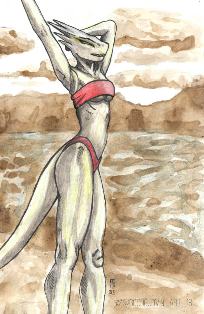 Desna on the beach Gudvinart, , , ,  , Furry scalie