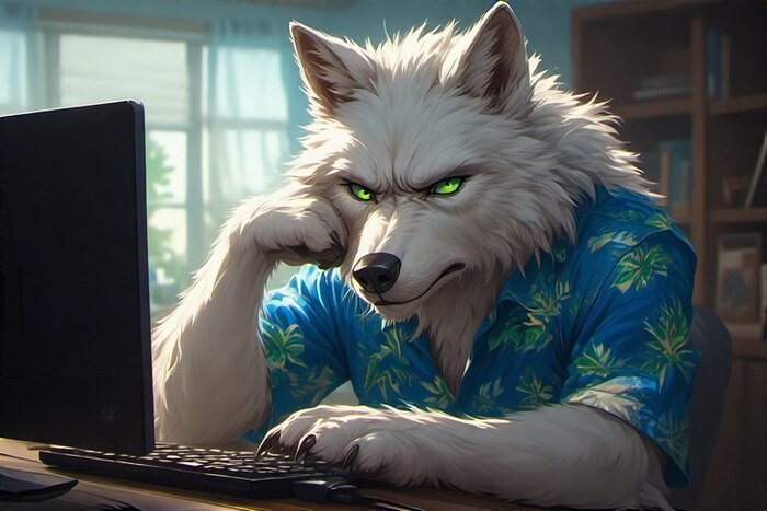    Wolfmks #1720 ,  , Furry Art,  , Furry wolf, 