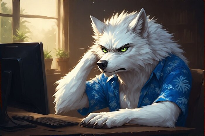    Wolfmks #1720 ,  , Furry Art,  , Furry wolf, 