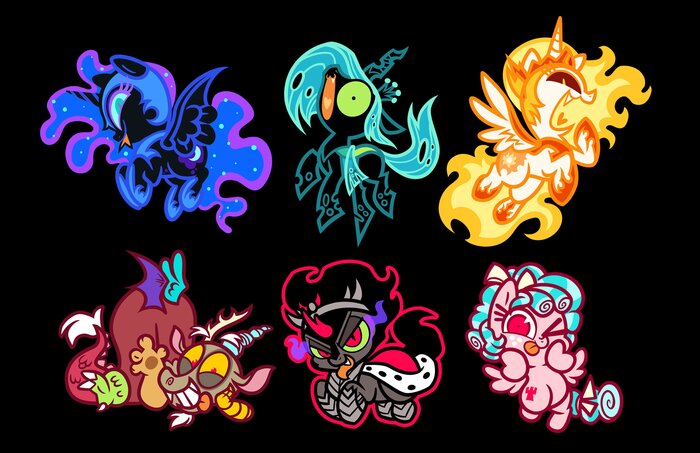     ! My Little Pony, Princess Celestia, Princess Luna, King Sombra, Queen Chrysalis, MLP Discord