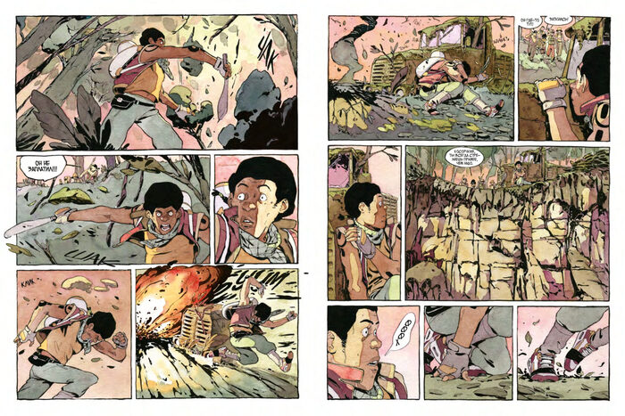 Иллюстрации из графического романа «Небесная механика»