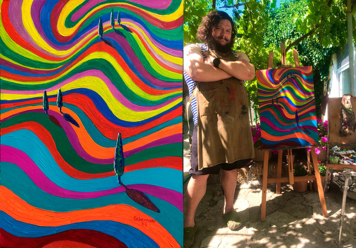 Как говорил один мой знакомый: «Если ты можешь объяснить свою картину сложными словами — значит, ты художник». Хрень, мне кажется он говорил)