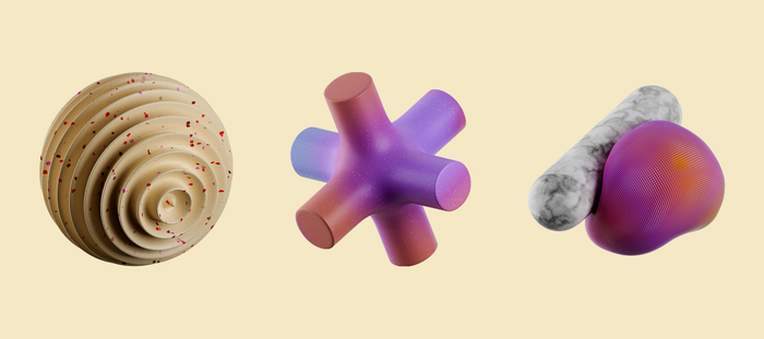 Различной формы 3D фигуры