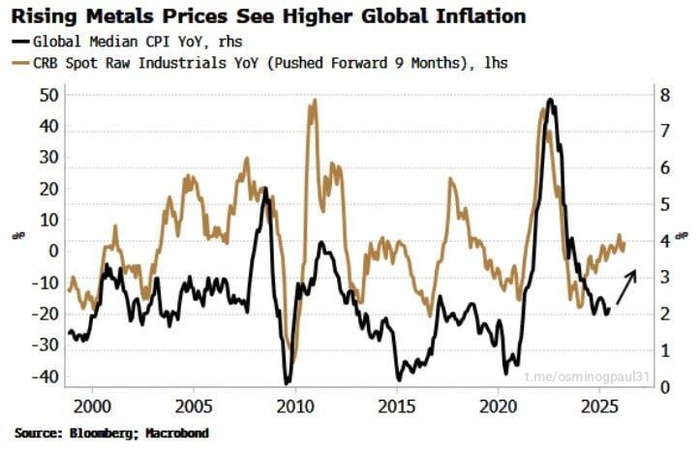 Рост цен на металлы может способствовать усилению инфляционного давления в мире