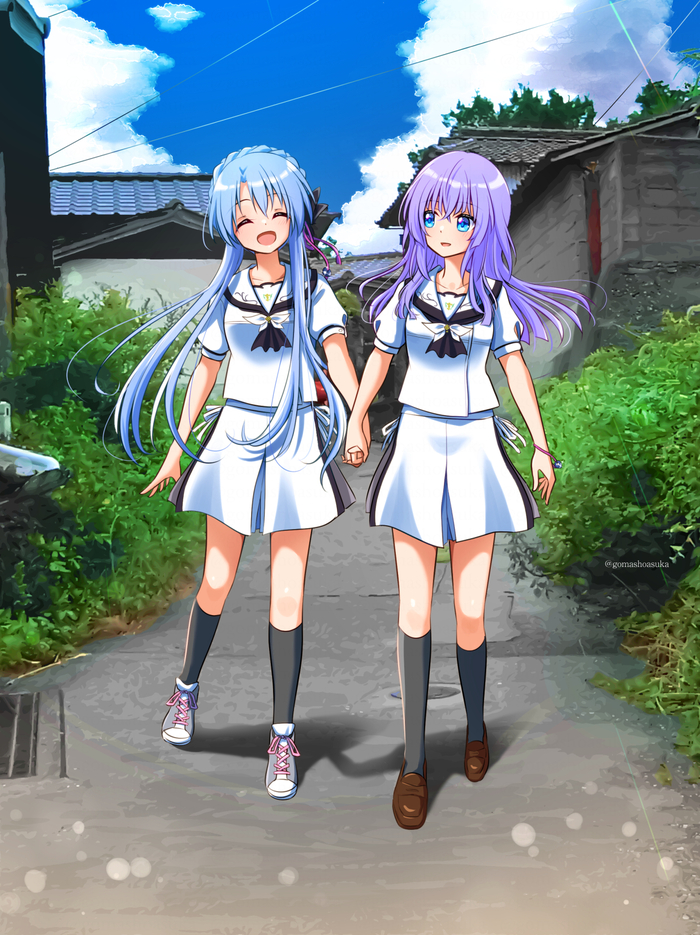 Ao & Ai Anime Art, , Summer Pockets, Ao Sorakado, Pixiv,  