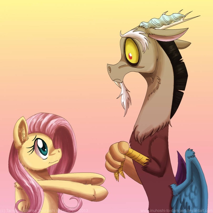 - ? My Little Pony, Discord, Fluttershy, 