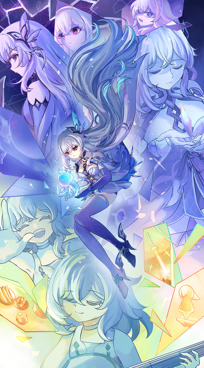  , Pixiv, Anime Art, Genshin Impact, Skirk (Genshin Impact)