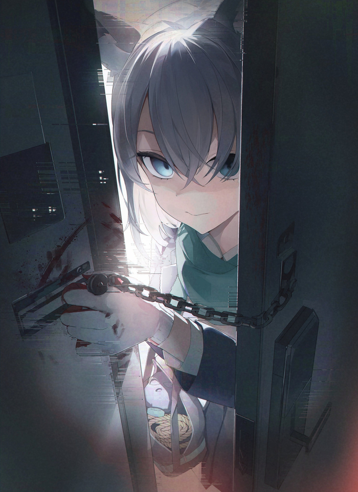      *   ... , Anime Art, Blue Archive, Sunaookami Shiroko, Animal Ears,   