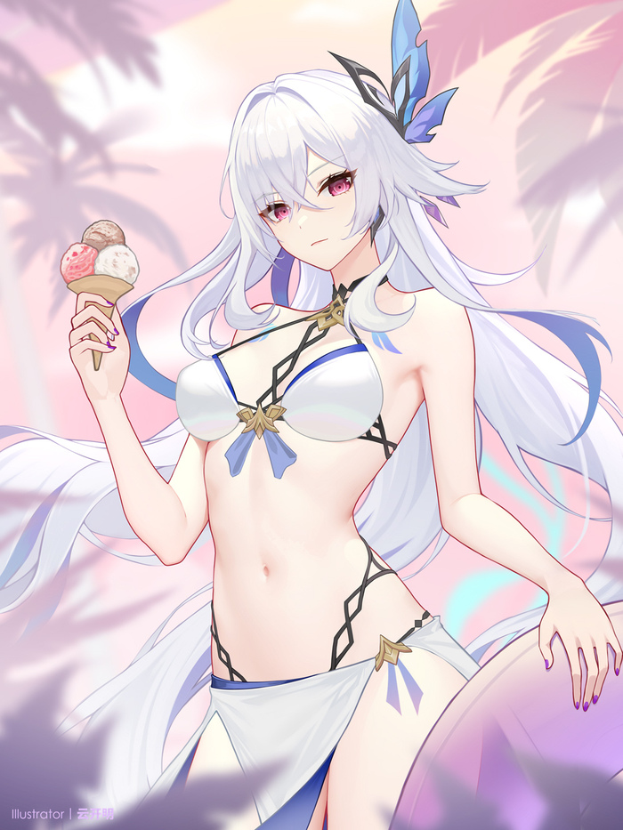  Pixiv, , Genshin Impact, Anime Art, Skirk (Genshin Impact), Yunkaiming