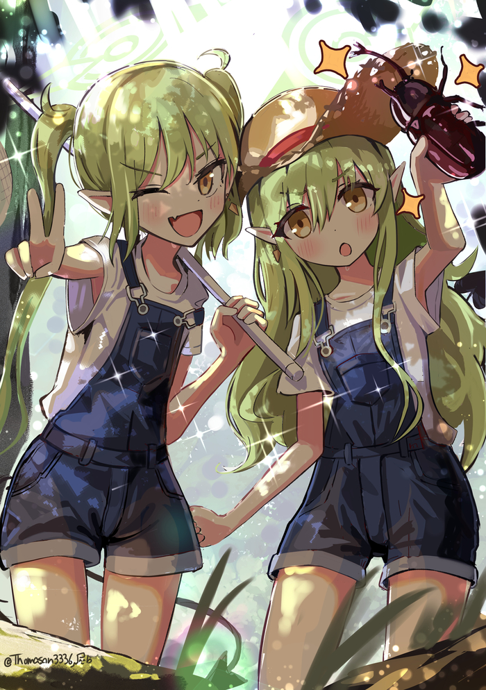      , Anime Art, Blue Archive, Tachibana Nozomi, Tachibana Hikari, 