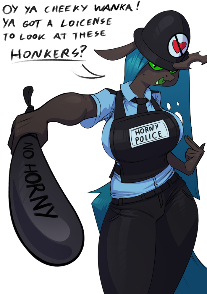 Horny Police My Little Pony, Queen Chrysalis, Chrysalisdraws, 