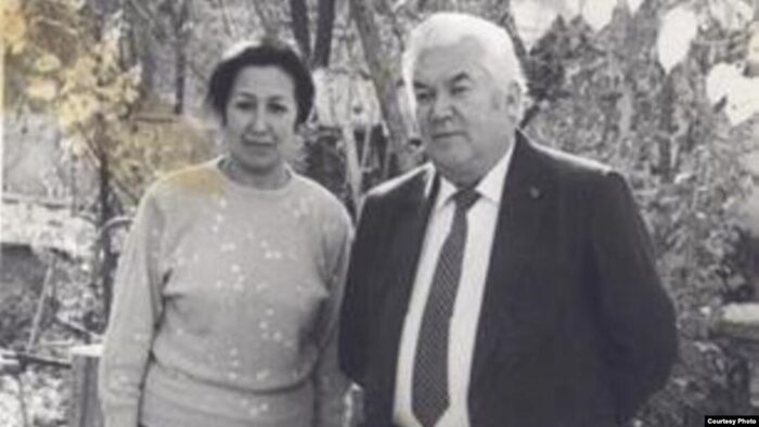 Р. Набиев с супругой (Душанбе, 1991 г.)