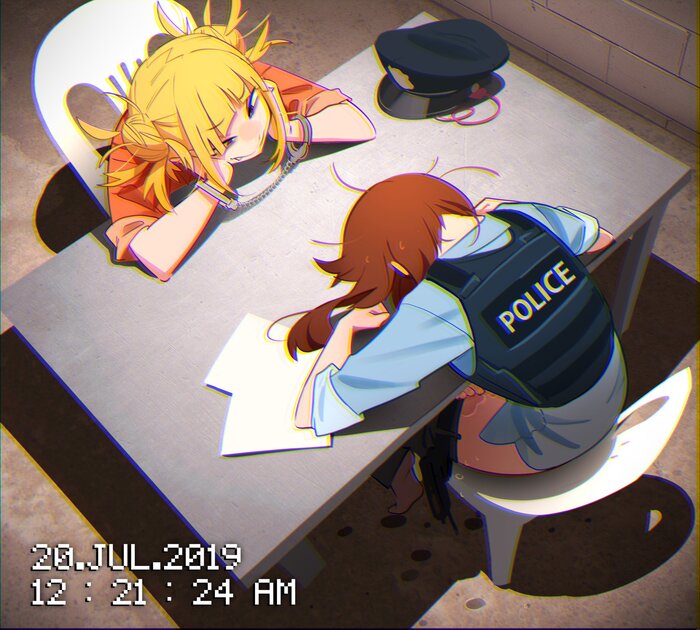 Fuck the police , Anime Art, Uraraka Ochako, Toga Himiko, Boku no Hero Academia, , , Khyleri