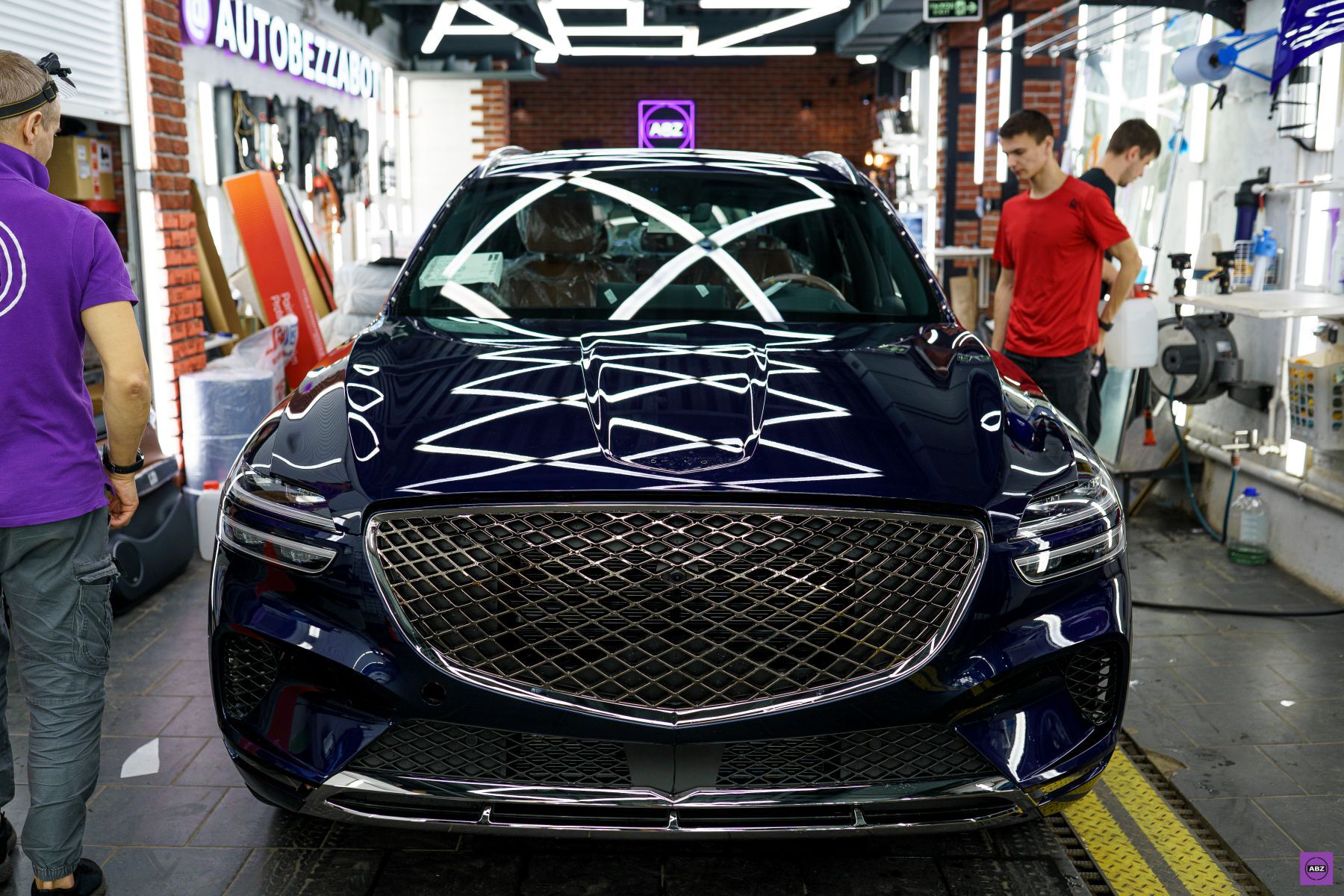 Матовый костюм для корейского джентльмена - Моё, Автомобилисты, Авто, Genesis, Полиуретан, Оклейка авто, Детейлинг, Корейский автопром, Длиннопост