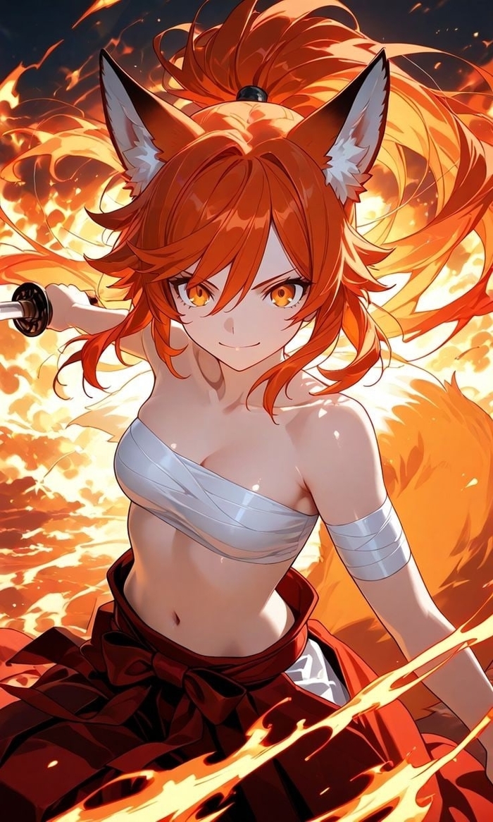  i , Anime Art, Animal Ears,  , Original Character