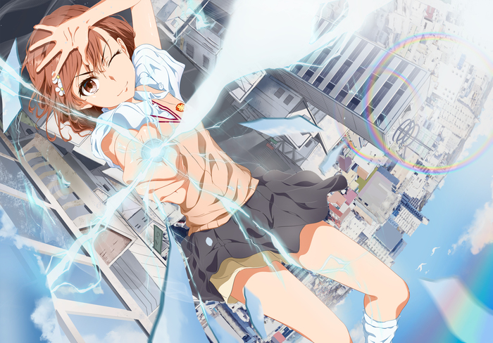 Mikoto Anime Art, , To aru Kagaku no Railgun, Misaka Mikoto,  , Pixiv