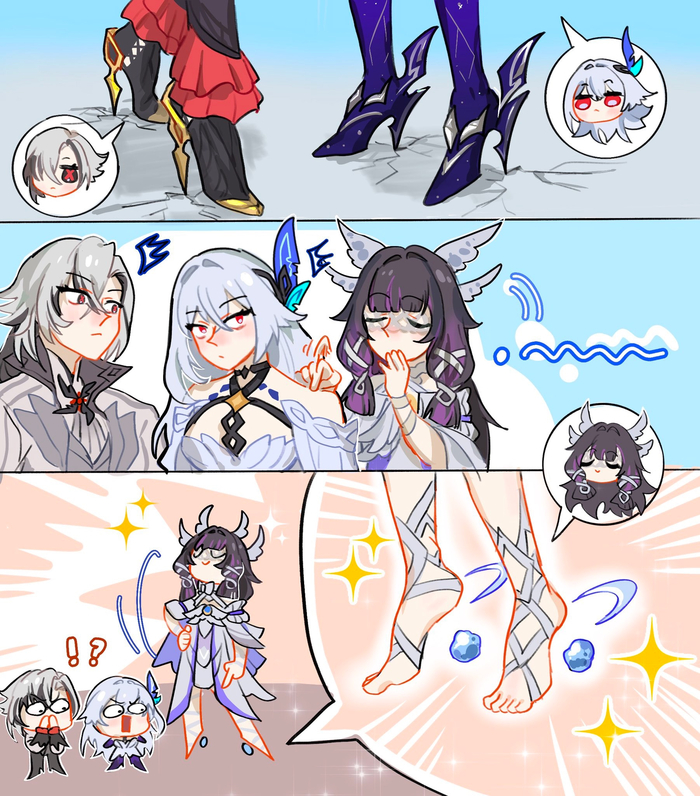 Anime Art, , , Genshin Impact, Arlecchino (Genshin Impact), Columbina (Genshin Impact), Skirk (Genshin Impact)