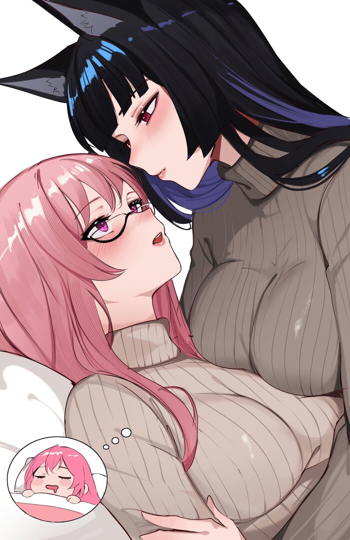    ... Anime Art, Zenless Zone Zero, Tsukishiro Yanagi (zzz), Hoshimi Miyabi (zzz), Animal Ears, ,   , 
