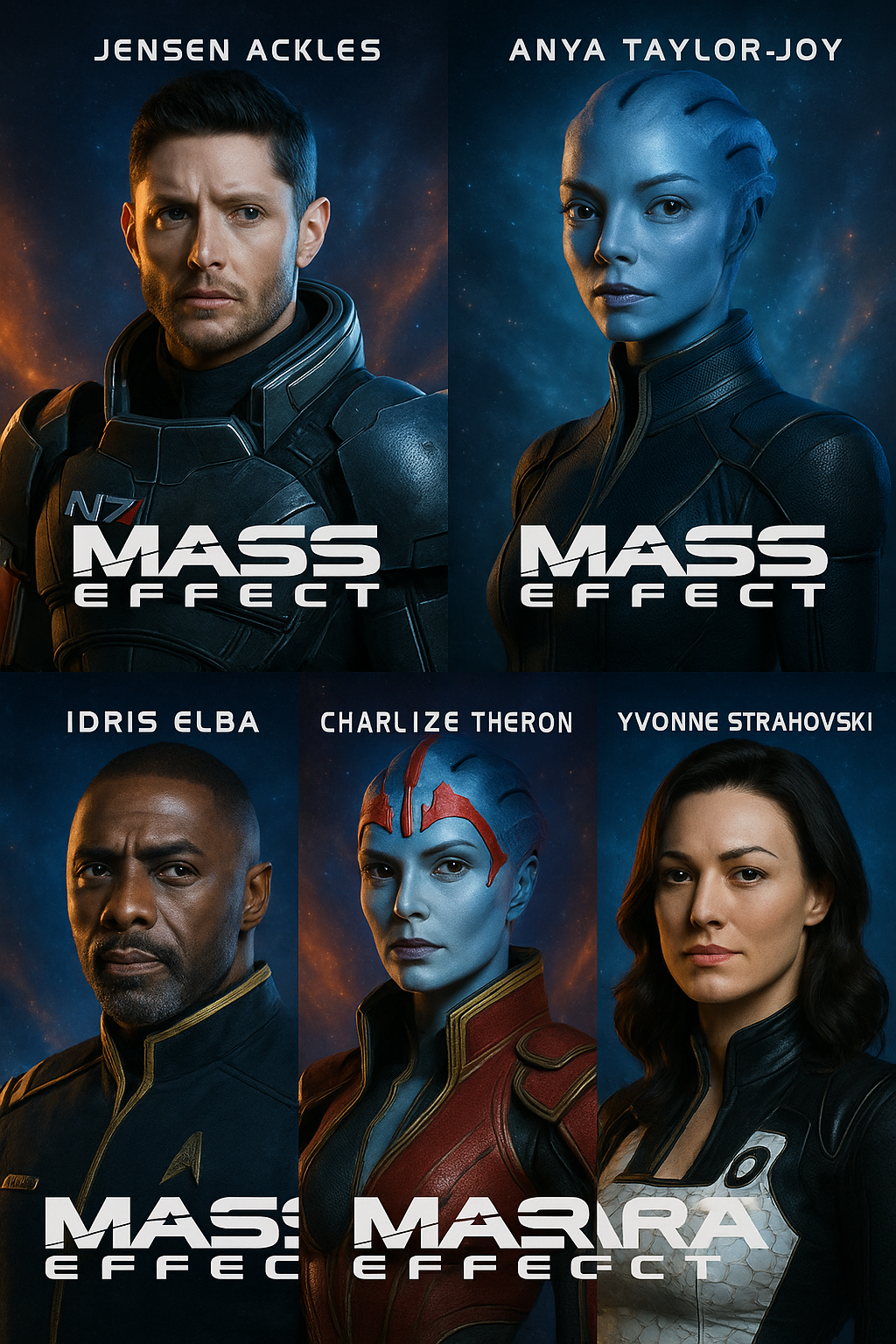 В ожидании сериала по Mass Effect - Моё, Mass Effect, Сериалы, Игры, Шепард, Лиара ТСони, Дженсен Эклз, Аня Тейлор-Джой, Контент нейросетей, Арты нейросетей, Длиннопост