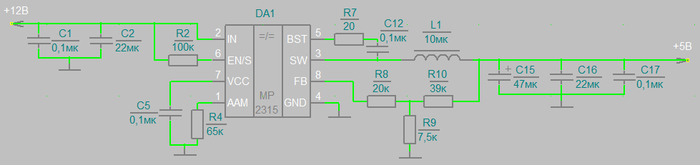 ���������� ��������������� ���������� MP2315 [ +12V �� +5V ]