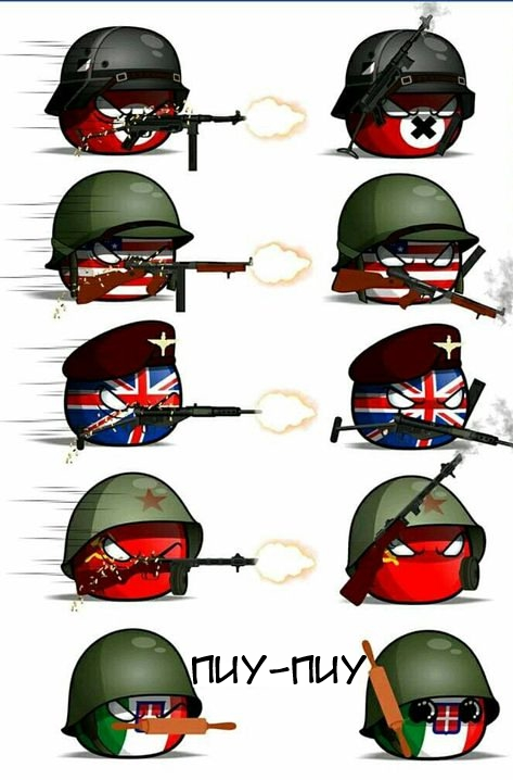   Countryballs, ,  , , , , , MP-40, -41, Sten, ,   , , - 