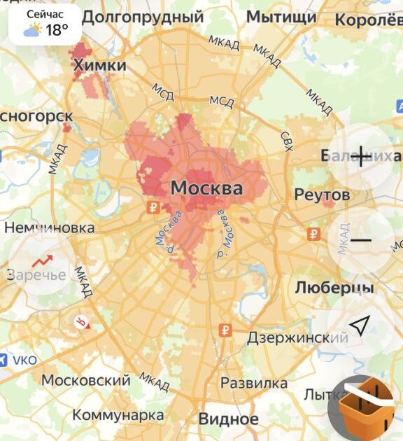 Вышло довольно меньше курьеров. В центре красное - это примерно 50-100% доплаты