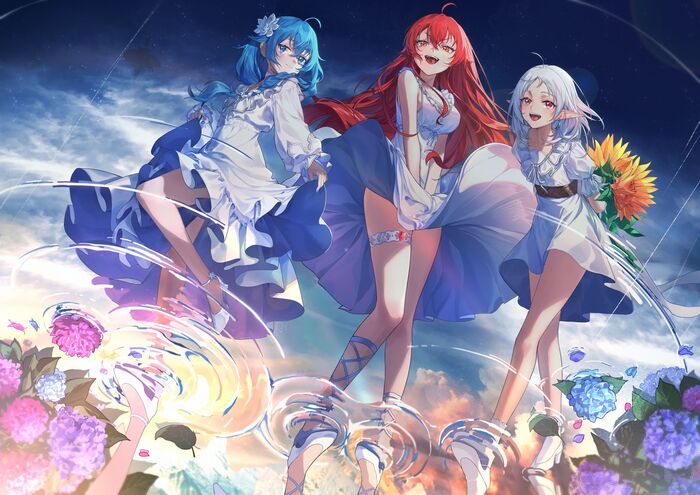 Anime Art, , Mushoku tensei, Roxy Migurdia, Sylphiette, Eris Boreas Greyrat, Pixiv
