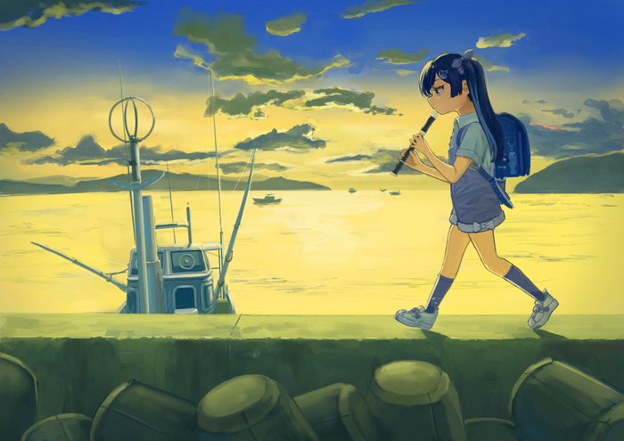   , Anime Art, Futaba Minato, Cevio, Loli, , , , , 